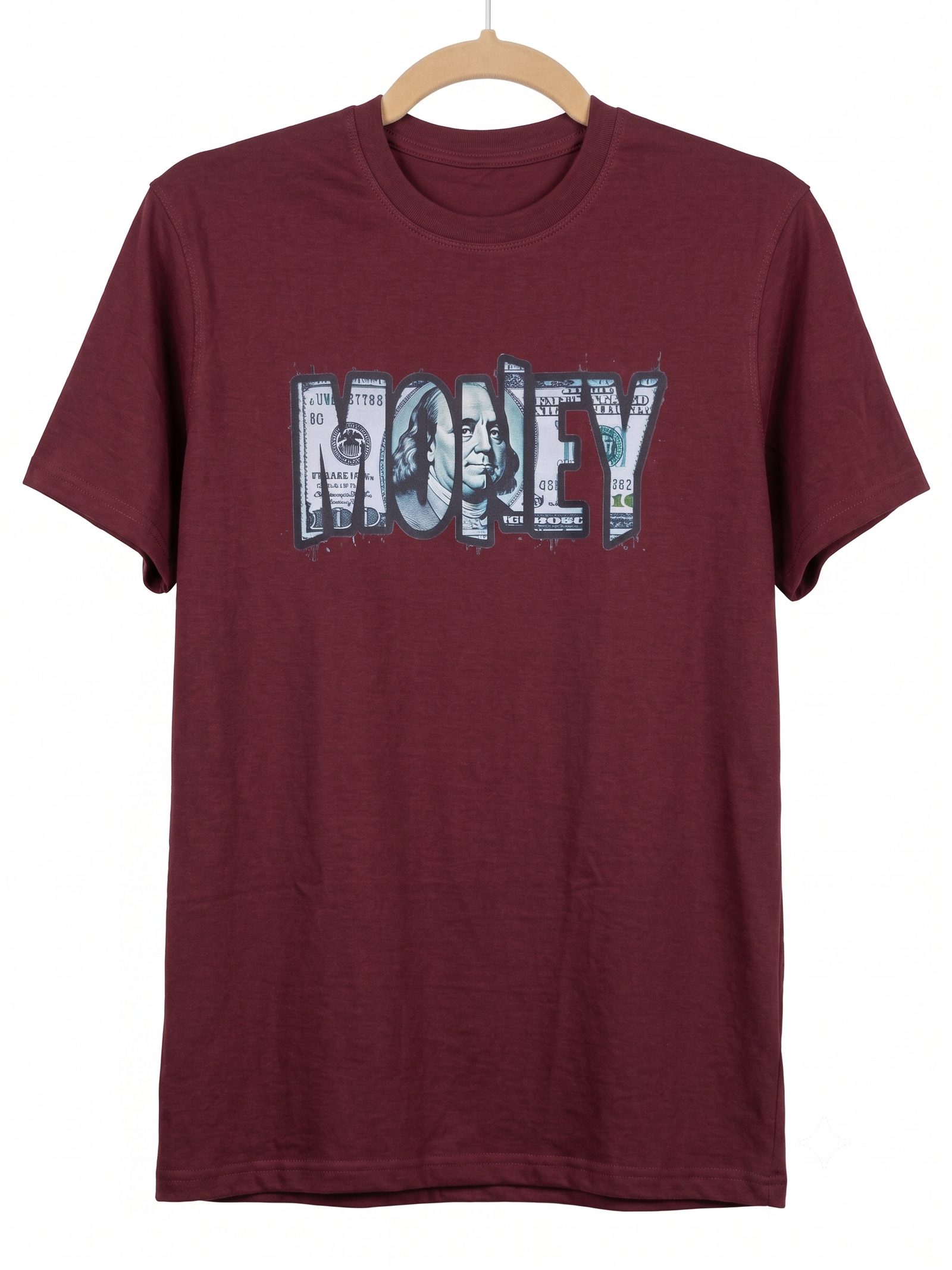 Money Print Round Neck T-shirt