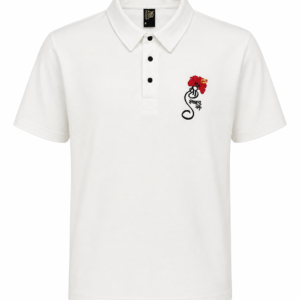 Ganpati Bappa White Interlock Polo T-Shirt
