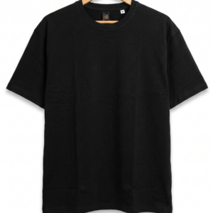 Black Round Neck Oversized T-shirt